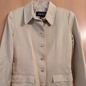 Classic Tan Duster Jacket by Linda Allard Ellen Tracy size 8